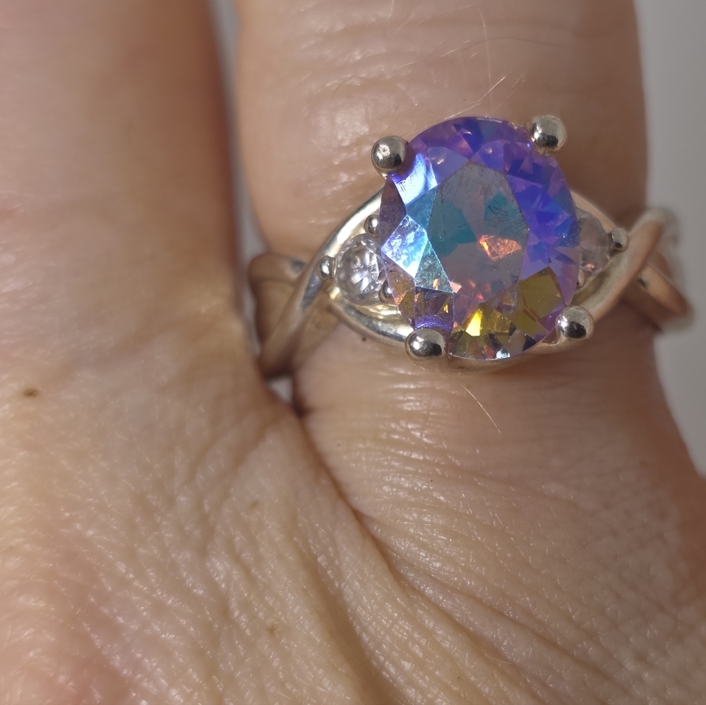 Mercury Mist Topaz Designer Signed Ring - Picture 6 of 8